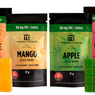 Twisted Edibles- Sativa 80mg THC (8x10mg) doses
